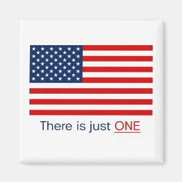 Er is maar één Amerikaanse vlag. Magnet