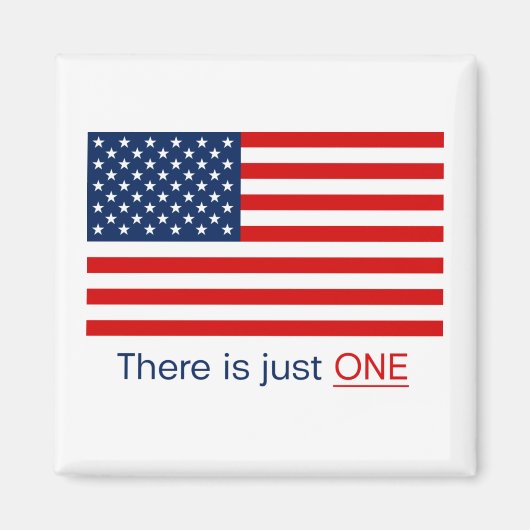 Er is maar één Amerikaanse vlag. Magnet (Voorkant)
