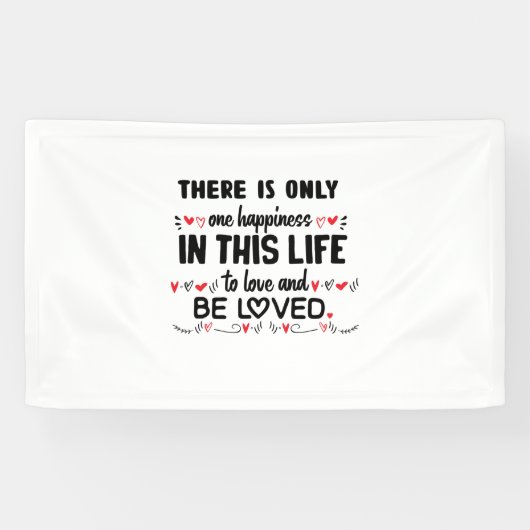 Er is maar één geluk. spandoek (Horizontaal)