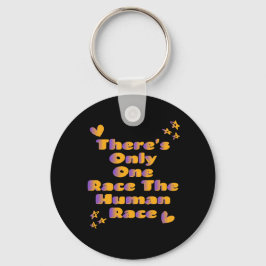 Er is maar één ras voor de bestrijding van racisme sleutelhanger