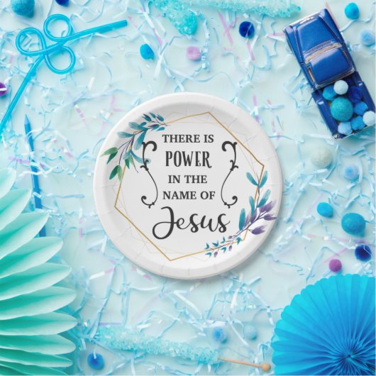 Er is macht in de naam Jezus Papieren Bordje (Feest)