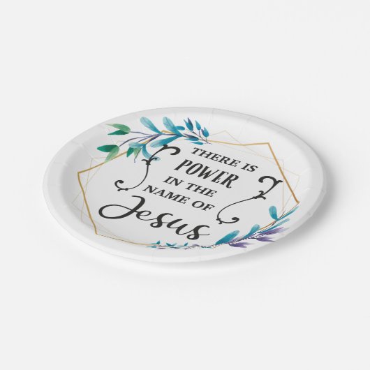 Er is macht in de naam Jezus Papieren Bordje (Gekanteld)