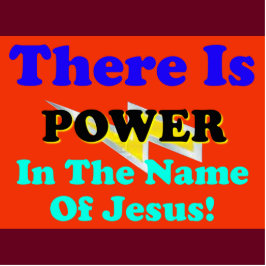 Er is macht in naam van Jezus! Staand Fotobeeldje