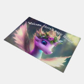 Er is magie binnen - Paarse Fairy Dragon Deurmat (Schuin)