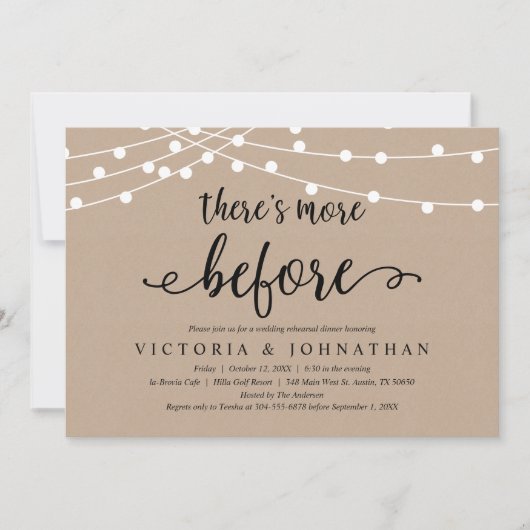 Er is meer aan voorafgaand aan het Rustic Rehearsa Kaart (Voorkant)