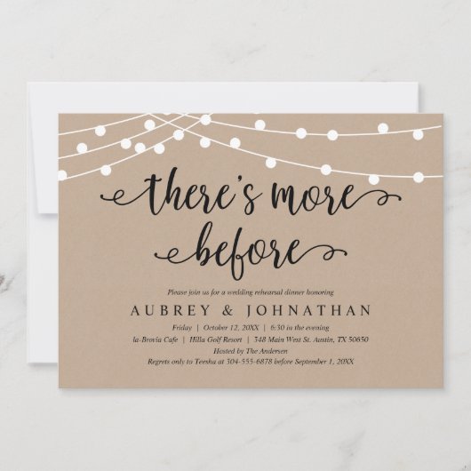 Er is meer voor, Rustic Kraft Repetitie Diner Kaart (Voorkant)