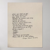 Er is meer voor u dan gisteren - een gedicht poster (Voorkant)