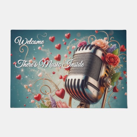 Er is muziek in - Retro Vibes Deur Mat (Voorkant)