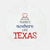 Er is nergens zoals Texas Metalen Ornament (Achterkant)