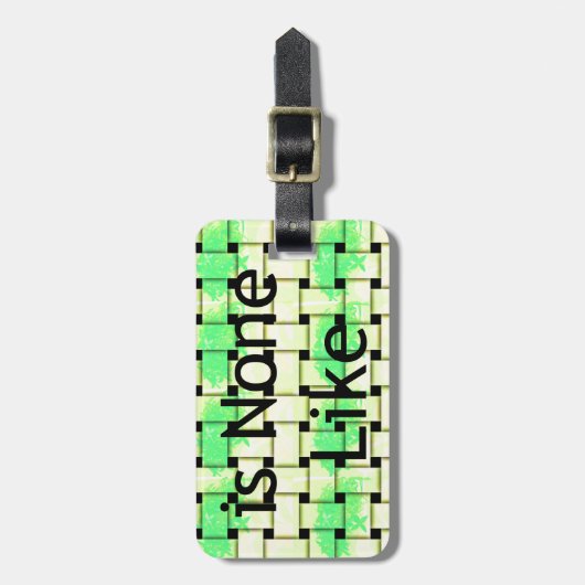 Er is niemand zoals jij art print bagagelabel (Voorkant verticaal)