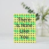 Er is niemand zoals jij art print briefkaart (Staand voorkant)