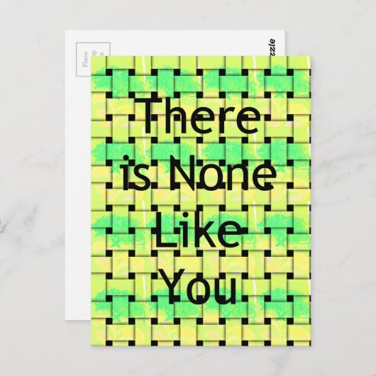 Er is niemand zoals jij art print briefkaart (Voorkant / Achterkant)