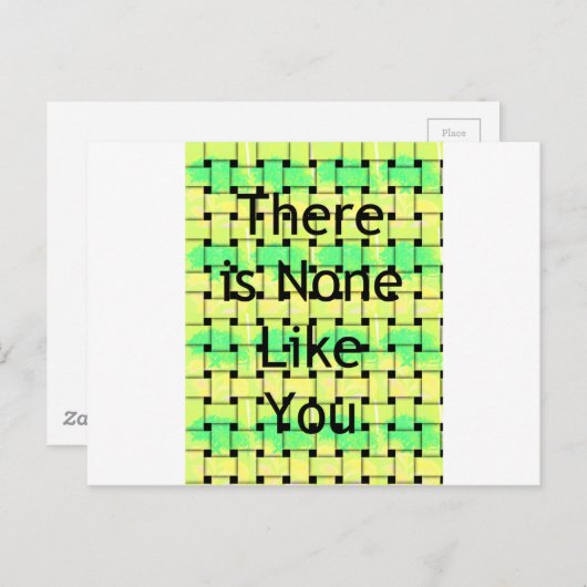 Er is niemand zoals jij art print briefkaart (Voorkant / Achterkant)