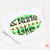Er is niemand zoals jij art print ovale sticker (Envelop)