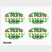 Er is niemand zoals jij art print ovale sticker (Vel)