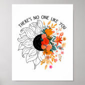 Er is niemand zoals jij Floral Mental Health Poster (Voorkant)
