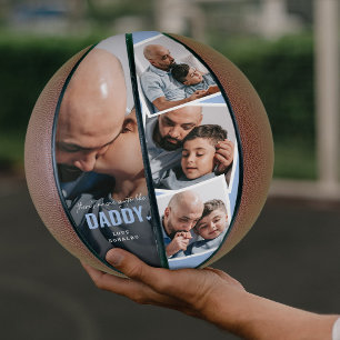 'Er is niemand zoals papa' fotocollage. Basketbal