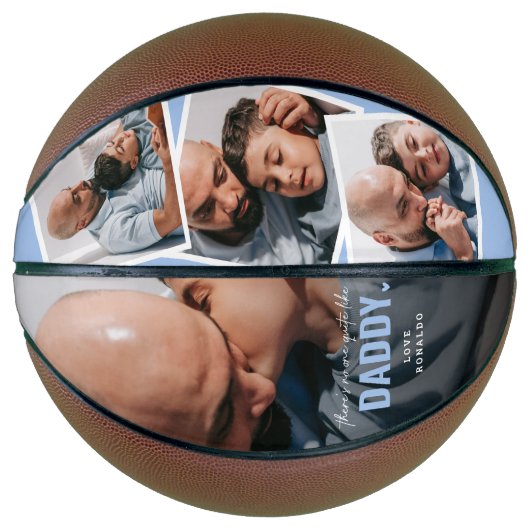 'Er is niemand zoals papa' fotocollage. Basketbal (Voorkant)