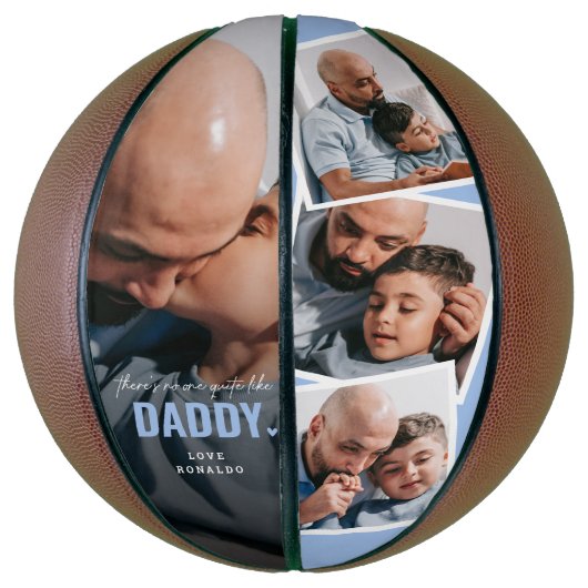 'Er is niemand zoals papa' fotocollage. Basketbal (Verticaal)