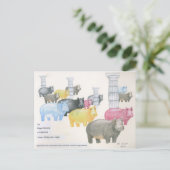 Er is niets als een Hippo Briefkaart (Staand voorkant)