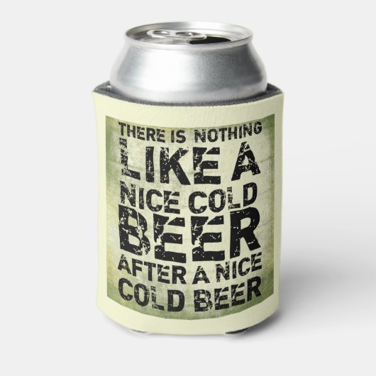 Er is niets als een koud bier Funny Modern Beer Blikjeskoeler (Blikje Achterkant)