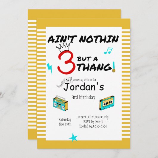 Er is niets anders dan een uitnodiging van 3 Thang (Voorkant / Achterkant)