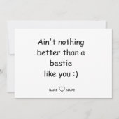 Er is niets beter dan een beste vriend(in) zoals j feestdagenkaart (Voorkant)