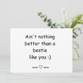 Er is niets beter dan een beste vriend(in) zoals j feestdagenkaart (Staand voorkant)