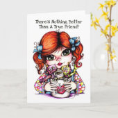 Er is niets beter dan een echte vriend kaart (Gele Bloem)