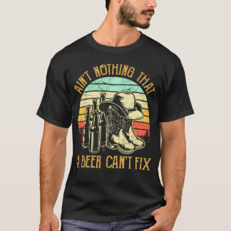 Er is niets dat een bier geen country muziek kan r t-shirt