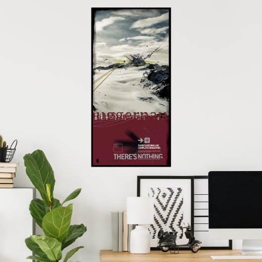 ER IS NIETS (Leinwand) Poster (Thuiskantoor)