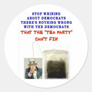 ER IS NIETS MIS MET DEMOCRATEN RONDE STICKER