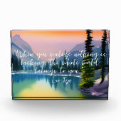 Er is niets mis met Zen Quote Peaceful Lake Scene Fotoblokken (Voorkant)
