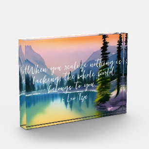 Er is niets mis met Zen Quote Peaceful Lake Scene Fotoblokken