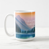 Er is niets mis met Zen Quote Peaceful Lake Scene Koffiemok (Links)