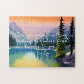 Er is niets mis met Zen Quote Peaceful Lake Scene Legpuzzel (Horizontaal)