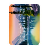 Er is niets mis met Zen Quote Peaceful Lake Scene Magneet (Verticaal)
