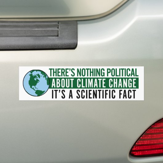 Er is niets politiek aan klimaatverandering bumpersticker (Op auto)