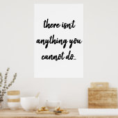 Er is niets | Poster zwarte tekstprijsopgave (Keuken)