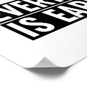 Er is niets te behalen. poster (Hoek)