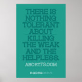 Er is niets tolerant... Poster (Abort73.com) (Voorkant)