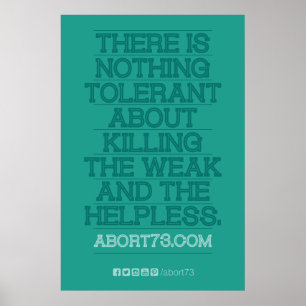 Er is niets tolerant... Poster (Abort73.com)