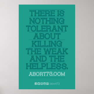Er is niets tolerant... Poster (Abort73.com)