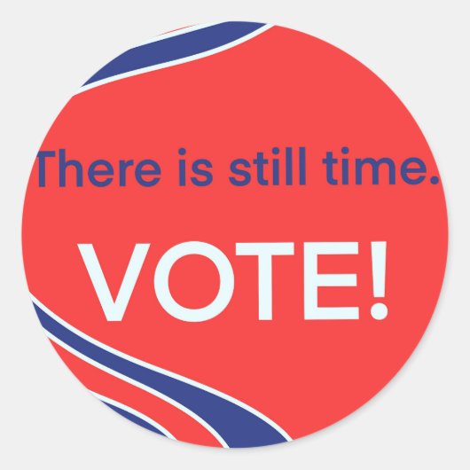 Er is nog steeds tijd - stem sticker (Voorkant)