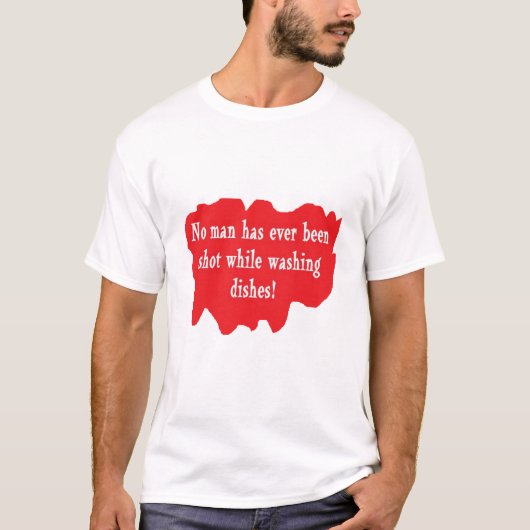 Er is nooit een Man gespoten tijdens het wassen va T-shirt (Voorkant)