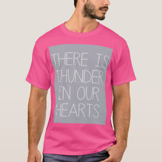 Er is onweer in onze harten Print - Neutraal groen T-shirt