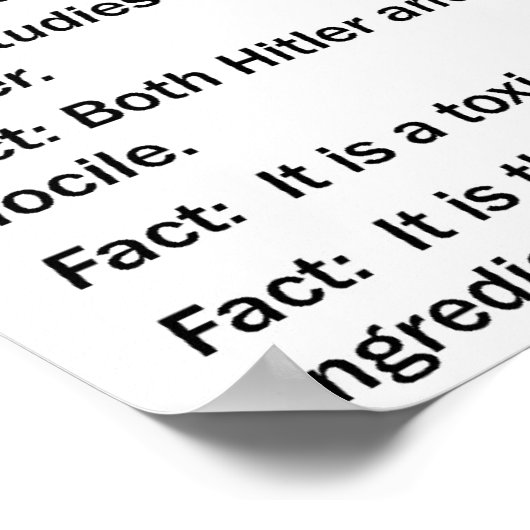 ER IS POISON IN HET WATER VAN DE TAP. Poster (Hoek)