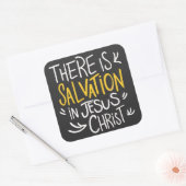 Er is redding in Jezus Christus Vierkante Sticker (Envelop)