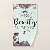 Er is schitterend overal rond Butterflies en Rozen Bad Handdoek (Handdoek)