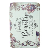 Er is schitterend overal rond Butterflies en Rozen Badmat (Voorkant Verticaal)